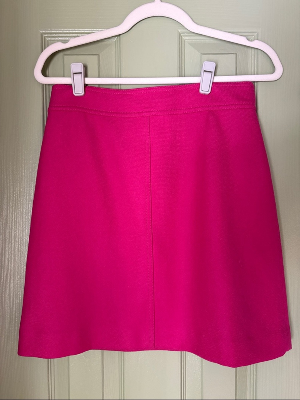 J. Crew Hot Pink A-Line Wool Skirt